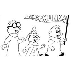 Раскраска: Элвин и бурундуки (Анимационные фильмы) #128382 - Бесплатные раскраски для печати