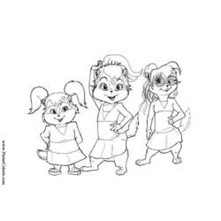 Раскраска: Элвин и бурундуки (Анимационные фильмы) #128399 - Раскраски для печати