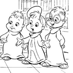 Раскраска: Элвин и бурундуки (Анимационные фильмы) #128456 - Бесплатные раскраски для печати