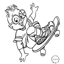 Раскраска: Элвин и бурундуки (Анимационные фильмы) #128469 - Бесплатные раскраски для печати