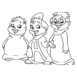 Раскраска: Элвин и бурундуки (Анимационные фильмы) #128480 - Бесплатные раскраски для печати