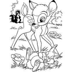 Раскраска: Bambi (Анимационные фильмы) #128509 - Раскраски для печати
