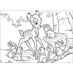 Раскраска: Bambi (Анимационные фильмы) #128510 - Раскраски для печати