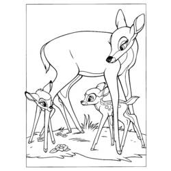 Раскраска: Bambi (Анимационные фильмы) #128512 - Бесплатные раскраски для печати