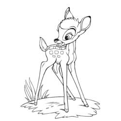 Раскраска: Bambi (Анимационные фильмы) #128531 - Бесплатные раскраски для печати