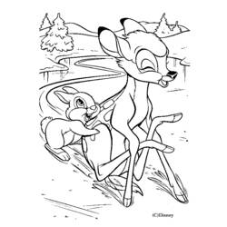 Раскраска: Bambi (Анимационные фильмы) #128547 - Бесплатные раскраски для печати