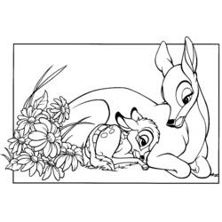 Раскраска: Bambi (Анимационные фильмы) #128549 - Бесплатные раскраски для печати