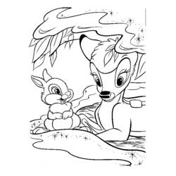 Раскраска: Bambi (Анимационные фильмы) #128557 - Бесплатные раскраски для печати