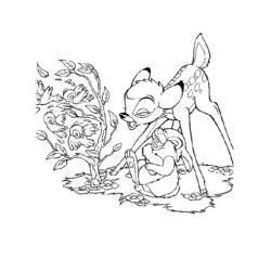 Раскраска: Bambi (Анимационные фильмы) #128591 - Бесплатные раскраски для печати