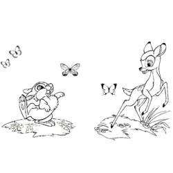 Раскраска: Bambi (Анимационные фильмы) #128594 - Бесплатные раскраски для печати