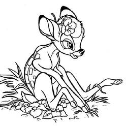 Раскраска: Bambi (Анимационные фильмы) #128603 - Бесплатные раскраски для печати