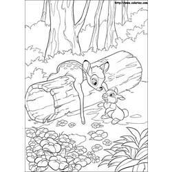 Раскраска: Bambi (Анимационные фильмы) #128621 - Бесплатные раскраски для печати