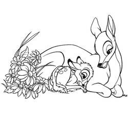 Раскраска: Bambi (Анимационные фильмы) #128628 - Раскраски для печати