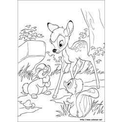 Раскраска: Bambi (Анимационные фильмы) #128629 - Бесплатные раскраски для печати