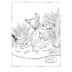 Раскраска: Bambi (Анимационные фильмы) #128652 - Бесплатные раскраски для печати