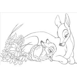 Раскраска: Bambi (Анимационные фильмы) #128655 - Раскраски для печати