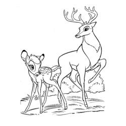 Раскраска: Bambi (Анимационные фильмы) #128670 - Бесплатные раскраски для печати