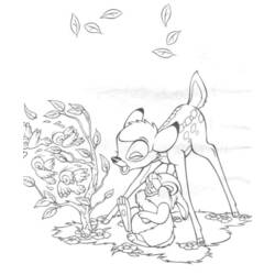 Раскраска: Bambi (Анимационные фильмы) #128681 - Бесплатные раскраски для печати