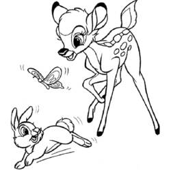 Раскраска: Bambi (Анимационные фильмы) #128685 - Раскраски для печати