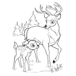 Раскраска: Bambi (Анимационные фильмы) #128686 - Бесплатные раскраски для печати