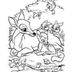 Раскраска: Bambi (Анимационные фильмы) #128711 - Раскраски для печати