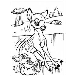 Раскраска: Bambi (Анимационные фильмы) #128739 - Бесплатные раскраски для печати