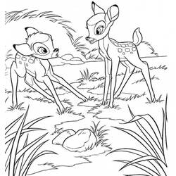 Раскраска: Bambi (Анимационные фильмы) #128740 - Бесплатные раскраски для печати