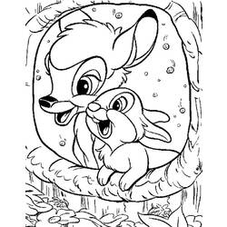 Раскраска: Bambi (Анимационные фильмы) #128741 - Бесплатные раскраски для печати