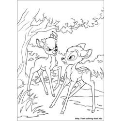Раскраска: Bambi (Анимационные фильмы) #128743 - Бесплатные раскраски для печати