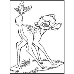 Раскраска: Bambi (Анимационные фильмы) #128753 - Бесплатные раскраски для печати