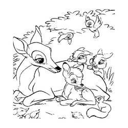 Раскраска: Bambi (Анимационные фильмы) #128763 - Раскраски для печати
