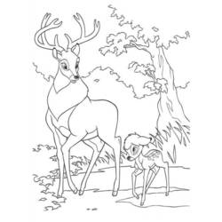 Раскраска: Bambi (Анимационные фильмы) #128767 - Бесплатные раскраски для печати