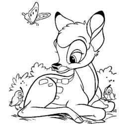 Раскраска: Bambi (Анимационные фильмы) #128804 - Бесплатные раскраски для печати