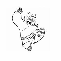 Раскраска: Кунг-фу панда (Анимационные фильмы) #73325 - Бесплатные раскраски для печати