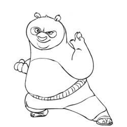 Раскраска: Кунг-фу панда (Анимационные фильмы) #73331 - Раскраски для печати