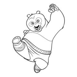 Раскраска: Кунг-фу панда (Анимационные фильмы) #73381 - Бесплатные раскраски для печати