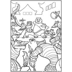 Раскраска: Кунг-фу панда (Анимационные фильмы) #73393 - Раскраски для печати