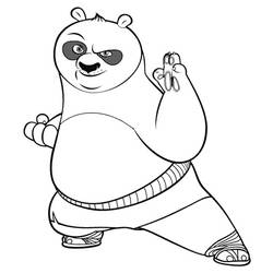 Раскраска: Кунг-фу панда (Анимационные фильмы) #73424 - Раскраски для печати