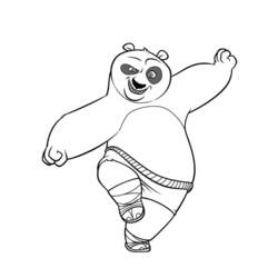 Раскраска: Кунг-фу панда (Анимационные фильмы) #73425 - Раскраски для печати