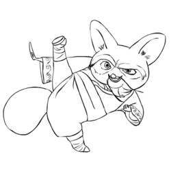 Раскраска: Кунг-фу панда (Анимационные фильмы) #73443 - Бесплатные раскраски для печати