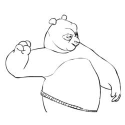 Раскраска: Кунг-фу панда (Анимационные фильмы) #73450 - Бесплатные раскраски для печати