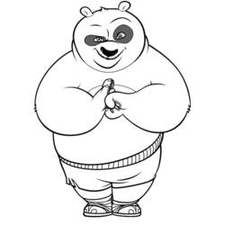 Раскраска: Кунг-фу панда (Анимационные фильмы) #73565 - Раскраски для печати