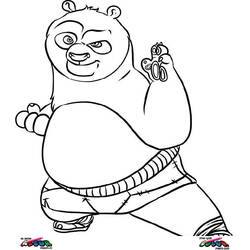 Раскраска: Кунг-фу панда (Анимационные фильмы) #73601 - Раскраски для печати
