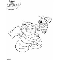 Раскраска: Лило и Стич (Анимационные фильмы) #44835 - Бесплатные раскраски для печати