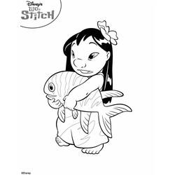 Раскраска: Лило и Стич (Анимационные фильмы) #44867 - Бесплатные раскраски для печати