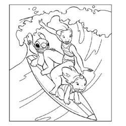 Раскраска: Лило и Стич (Анимационные фильмы) #44895 - Бесплатные раскраски для печати