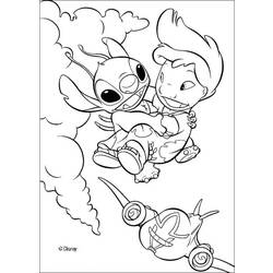 Раскраска: Лило и Стич (Анимационные фильмы) #44915 - Бесплатные раскраски для печати