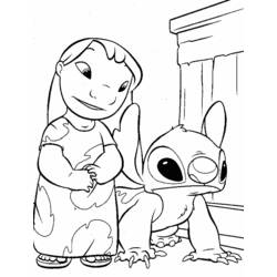 Раскраска: Лило и Стич (Анимационные фильмы) #44917 - Бесплатные раскраски для печати