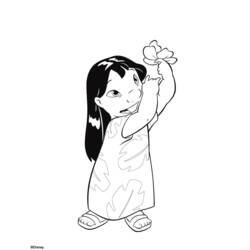 Раскраска: Лило и Стич (Анимационные фильмы) #44962 - Бесплатные раскраски для печати