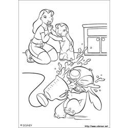 Раскраска: Лило и Стич (Анимационные фильмы) #45006 - Бесплатные раскраски для печати